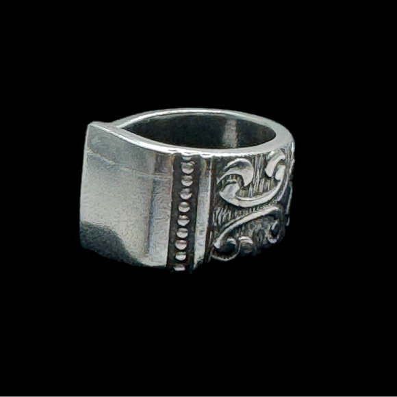 Roger's Co Casa Vista Artisan Spoon Open Ring Size 7 Vintage Stainless Steel - Picture 16 of 16